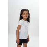 Toontoy Kız Çocuk Komple Lale Baskılı Tişört Beyaz 1 YAŞ