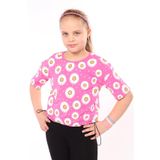 Toontoy Kız Çocuk Komple Papatya Baskılı Tişört - 12 - 13 Yaş - Fuşya