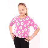 Toontoy Kız Çocuk Komple Papatya Baskılı Tişört