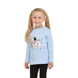 TOONTOY Kız Çocuk Köpekli Ayı Baskılı Sweatshirt, 3 Yaş, 24801, Mavi, kız-çocuk
