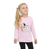 TOONTOY Kız Çocuk Köpekli Ayı Baskılı Sweatshirt, 4 Yaş, 24801, Pembe, kız-çocuk