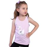 Toontoy Kız Çocuk Kuğu Baskılı Atlet Açık Pembe 3 YAŞ