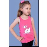 Toontoy Kız Çocuk Kuğu Baskılı Atlet Fuşya 3 YAŞ