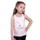 Toontoy Kız Çocuk Kuğu Baskılı Atlet Pudra 5 YAŞ