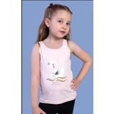 Toontoy Kız Çocuk Kuğu Baskılı Atlet Pudra 6 YAŞ