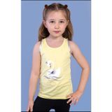 Toontoy Kız Çocuk Kuğu Baskılı Atlet Sarı 5 YAŞ