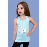 Toontoy Kız Çocuk Kuğu Baskılı Atlet