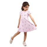 TOONTOY Kız Çocuk Lale Baskılı Elbise, 3 Yaş, 22497, Açık Lila, Kız Çocuklar