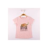 TOONTOY Kız Çocuk Leopar Baskılı Pullu Tişört 6 Yaş, 6 Yaş, 10673-1, Pembe, Kız çocuk
