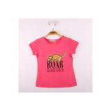 TOONTOY Kız Çocuk Leopar Baskılı Pullu Tişört 7 Yaş, 7 Yaş, 10673-1, Fuşya, Kız çocuk