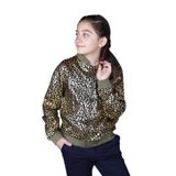 Toontoy Kız Çocuk Leopar Desenli Parlak Hırka Sarı 12 YAŞ