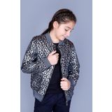 Toontoy Kız Çocuk Leopar Desenli Parlak Hırka