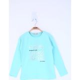 Toontoy Kız Çocuk Leopard Style Baskılı T-Shirt - 3 Yaş - Mint