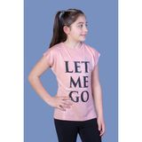 Toontoy Kız Çocuk Let Me Go Baskılı Tişört Pudra 14 YAŞ