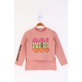 Toontoy Kız Çocuk Letis Go Baskılı T-Shirt - 14 Yaş - Gül Kurusu