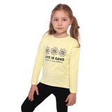 Toontoy Kız Çocuk Lıfe Is Good Baskılı Tişört Sarı 2 YAŞ