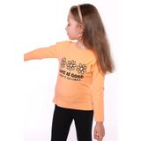 Toontoy Kız Çocuk Lıfe Is Good Baskılı Tişört Turuncu 2 YAŞ