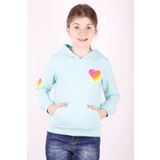 Toontoy Kız Çocuk Like Kalp Baskılı Kanguru Cepli Sweatshirt