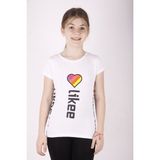 Toontoy Kız Çocuk Likee Baskılı T-Shirt - 7 Yaş - Beyaz