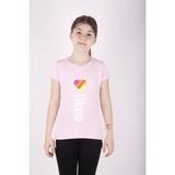 Toontoy Kız Çocuk Likee Baskılı T-Shirt - 7 Yaş - Pudra