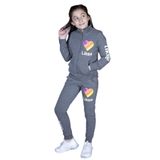 Toontoy Kız Çocuk Likee Baskılı Takım Antrasit Melanj 12-13 YAŞ