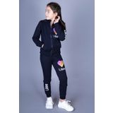 Toontoy Kız Çocuk Likee Baskılı Takım Lacivert 8-9 YAŞ
