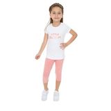 Toontoy Kız Çocuk Lıttle Bloom Baskılı Kaprili Takım Koyu Pudra 6 YAŞ