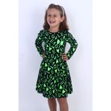 TOONTOY Kız Çocuk Love Baskılı Elbise, 4 Yaş, 16460-, Lacivert, Kız Çocuklar