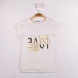 Toontoy Kız Çocuk Love Baskılı T-shirt - 6 Yaş - Ekru