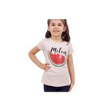 TOONTOY Kız Çocuk Melon Baskılı Karpuz Nakışlı Tişört Kahve Melanj 3 Yaş, 3 Yaş, 10821-1, Kahve Melanj, Kız Çocuklar