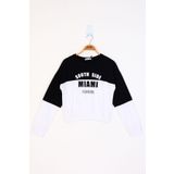 Toontoy Kız Çocuk Mıamı Baskılı Sweatshirt