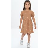 Toontoy Kız Çocuk Mini Fiyonk Baskılı Elbise