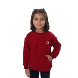 TOONTOY Kız Çocuk Mini Kalp Baskılı Sweatshirt, 6 Yaş, 24936, Bordo, kız-çocuk