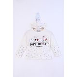 Toontoy Kız Çocuk My Best Friends Baskılı T-Shirt - 1 Yaş - Ekru