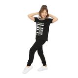 TOONTOY Kız Çocuk My Self Baskılı Eşofman Takım, 10 Yaş, 22137, Siyah, kız-çocuk