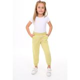 Toontoy Kız Çocuk Nakış Baskılı Beli Paçası Lastikli Cepli Basic Jogger Eşofman Altı 2 Iplik - 6 Yaş - Açık Yeşil