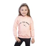 Toontoy Kız Çocuk Nakışlı Balıkçı Yaka Pamuklu Sweatshirt Somon 1 YAŞ