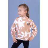 Toontoy Kız Çocuk Nakışlı Batik Desenli Sweatshirt
