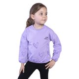 Toontoy Kız Çocuk Nakışlı Büzgü Detaylı Sweatshirt Lila 3 YAŞ