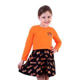 TOONTOY Kız Çocuk Nakışlı Elbise, 3 Yaş, 16498-, Turuncu, Kız Çocuklar