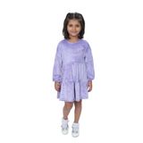 TOONTOY Kız Çocuk Nakışlı Elbise, 5 Yaş, 23141, Lila, Kız Çocuklar