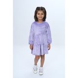 Toontoy Kız Çocuk Nakışlı Elbise - 6 Yaş - Lila