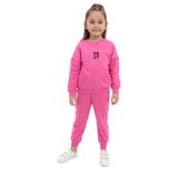 Toontoy Kız Çocuk Nakışlı Eşofman Takım Fuşya 6 YAŞ