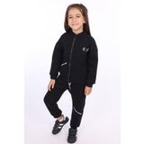 Toontoy Kız Çocuk Nakışlı Eşofman Takım Siyah 6 YAŞ