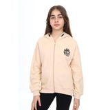 Toontoy Kız Çocuk Nakışlı Hırka Bej 6-7 YAŞ