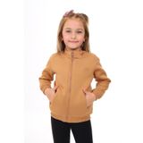 Toontoy Kız Çocuk Nakışlı Hırka Kahverengi 5 YAŞ