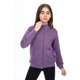 Toontoy Kız Çocuk Nakışlı Hırka Mor 13-14 YAŞ