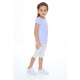 Toontoy Kız Çocuk Nakışlı Kaprili Takım Mavi 2 YAŞ