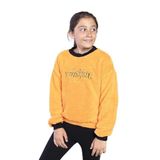 Toontoy Kız Çocuk Nakışlı Peluş Sweatshirt Turuncu 8 YAŞ