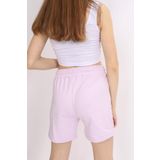 Toontoy Kız Çocuk Nakışlı Şort Açık Lila 8-9 YAŞ